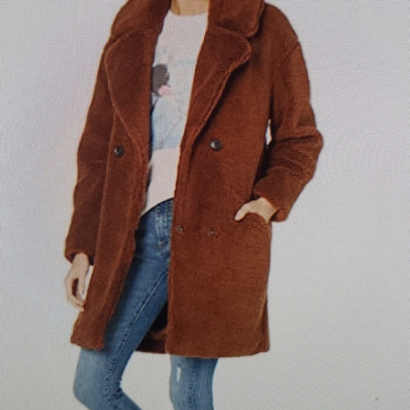 Lucky Brand women's Teddy coat in color cognac. Still Sealed In Shipping Box. - Picture 1 of 2